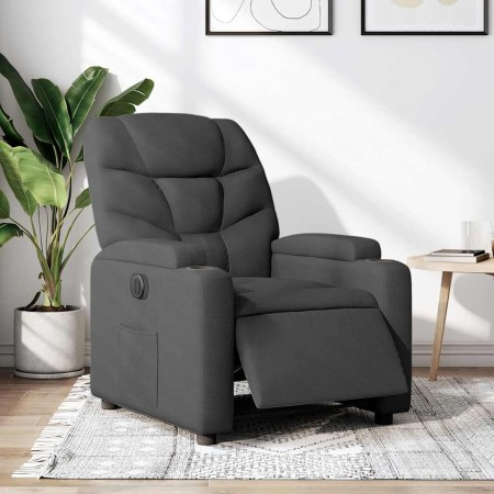 Sillón reclinable eléctrico de tela negro en Sillones | Comprar online en Foru.es