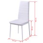 Conjunto de mesa de comedor 5 piezas blanco y negro de vidaXL, muebles para cocinas y comedores - Ref: Foro24-242989, Precio:...