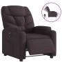 Sillón reclinable eléctrico tela marrón oscuro en Sillones | Comprar online en Foru.es