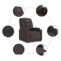 Sillón reclinable eléctrico tela marrón oscuro en Sillones | Comprar online en Foru.es