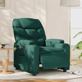 Sillón reclinable eléctrico tela verde oscuro en Sillones | Comprar online en Foru.es