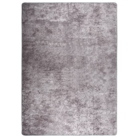 Alfombra lavable antideslizante gris 120x180 cm de , Alfombras - Ref: Foro24-337960, Precio: 44,94 €, Descuento: %