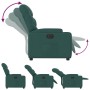 Sillón reclinable eléctrico tela verde oscuro en Sillones | Comprar online en Foru.es