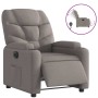 Sillón reclinable eléctrico tela gris taupé en Sillones | Comprar online en Foru.es