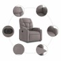 Sillón reclinable eléctrico tela gris taupé en Sillones | Comprar online en Foru.es