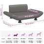 Cama para perros de cuero sintético gris 70x45x28 cm en Camas para perros | Comprar online en Foru.es
