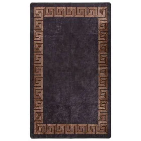 Alfombra lavable antideslizante negro y dorado 120x180 cm de , Alfombras - Ref: Foro24-337930, Precio: 43,52 €, Descuento: %