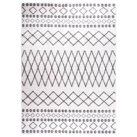 Alfombra lavable antideslizante negro y blanco 120x180 cm de , Alfombras - Ref: Foro24-337972, Precio: 35,80 €, Descuento: %
