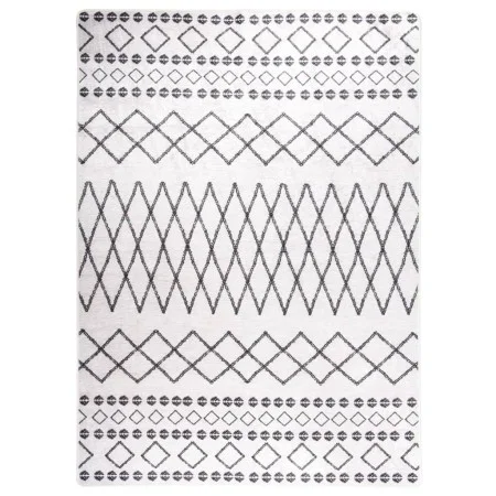 Alfombra lavable antideslizante negro y blanco 120x180 cm de , Alfombras - Ref: Foro24-337972, Precio: 35,40 €, Descuento: %