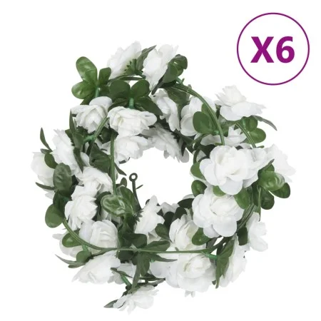 Guirnaldas de flores artificiales 6 uds blanco 240 cm de , Coronas y guirnaldas - Ref: Foro24-359070, Precio: 20,16 €, Descue...