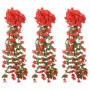 Guirnaldas de flores artificiales 3 uds rojo 85 cm de , Coronas y guirnaldas - Ref: Foro24-359053, Precio: 21,62 €, Descuento: %