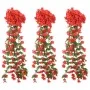 Guirnaldas de flores artificiales 3 uds rojo 85 cm de , Coronas y guirnaldas - Ref: Foro24-359053, Precio: 21,34 €, Descuento: %