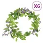 Guirnaldas de flores artificiales 6 uds morado 200 cm de , Coronas y guirnaldas - Ref: Foro24-359072, Precio: 28,31 €, Descue...