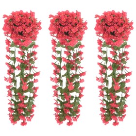 Guirnaldas de flores artificiales 3 uds rosa 85 cm de , Coronas y guirnaldas - Ref: Foro24-359051, Precio: 13,66 €, Descuento: %