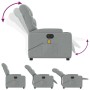 Sillón reclinable de masaje eléctrico tela gris claro en Sillones | Comprar online en Foru.es
