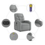 Sillón reclinable de masaje eléctrico tela gris claro en Sillones | Comprar online en Foru.es