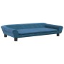 Cama para perros de terciopelo azul 100x50x21 cm en Camas para perros | Comprar online en Foru.es