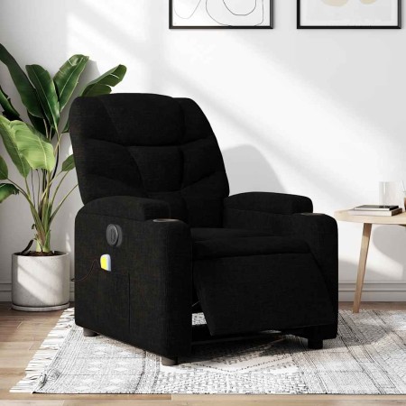 Sillón reclinable de masaje eléctrico tela negro en Sillones | Comprar online en Foru.es