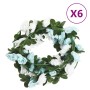 Guirnaldas de flores artificiales 6 uds azul y blanco 240 cm de , Coronas y guirnaldas - Ref: Foro24-359065, Precio: 13,66 €,...