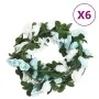 Guirnaldas de flores artificiales 6 uds azul y blanco 240 cm de , Coronas y guirnaldas - Ref: Foro24-359065, Precio: 13,66 €,...