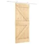 Schiebetür mit Beschlägen aus massivem Kiefernholz 80x210 cm von , Türen - Ref: Foro24-3203176, Preis: 219,34 €, Rabatt: %