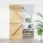 Puerta corredera con herrajes madera maciza de pino 85x210 cm de , Puertas - Ref: Foro24-3203174, Precio: 196,87 €, Descuento: %