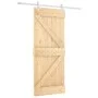 Sliding door with solid pine wood fittings 85x210 cm by , Doors - Ref: Foro24-3203174, Price: 196,87 €, Discount: %