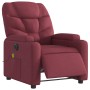 Sillón de masaje reclinable eléctrico tela rojo tinto en Sillones | Comprar online en Foru.es