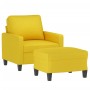 Sillón con taburete tela amarillo claro 60 cm de , Sofás - Ref: Foro24-3201034, Precio: 183,45 €, Descuento: %