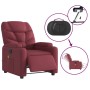 Sillón de masaje reclinable eléctrico tela rojo tinto en Sillones | Comprar online en Foru.es