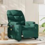 Sillón reclinable de masaje eléctrico tela verde oscuro en Sillones | Comprar online en Foru.es