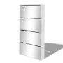 Mueble zapatero 4 compartimentos espejo blanco 63x17x134 cm de vidaXL, Zapateros y organizadores de calzado - Ref: Foro24-273...