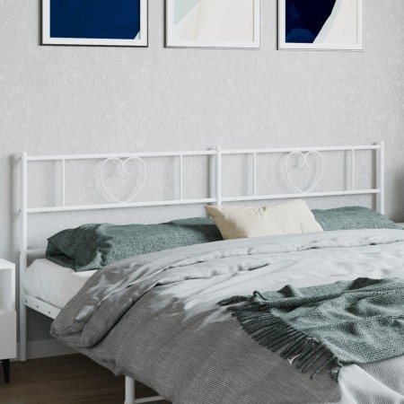 Cabecero de metal blanco 200 cm de , Cabeceros y pies de cama - Ref: Foro24-355550, Precio: 39,11 €, Descuento: %