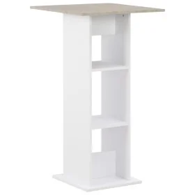Hoher Bar-Tisch in Weiß und Grau aus Beton 60x60x110 cm. von , Küchen- und Esstische - Ref: Foro24-280208, Preis: 74,25 €, Ra...