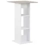 Mesa alta de bar blanco y gris hormigón 60x60x110 cm de , Mesas de cocina y de comedor - Ref: Foro24-280208, Precio: 74,25 €,...