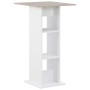 Mesa alta de bar blanco y gris hormigón 60x60x110 cm de , Mesas de cocina y de comedor - Ref: Foro24-280208, Precio: 75,07 €,...