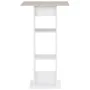 Mesa alta de bar blanco y gris hormigón 60x60x110 cm de , Mesas de cocina y de comedor - Ref: Foro24-280208, Precio: 74,25 €,...