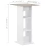 Mesa alta de bar blanco y gris hormigón 60x60x110 cm de , Mesas de cocina y de comedor - Ref: Foro24-280208, Precio: 74,25 €,...