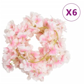 Guirnaldas de flores de Navidad 6 uds rosa claro 180 cm de , Coronas y guirnaldas - Ref: Foro24-359057, Precio: 20,28 €, Desc...