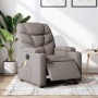 Sillón reclinable de masaje eléctrico tela gris taupe en Sillones | Comprar online en Foru.es