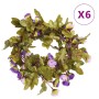 Guirnaldas de flores de Navidad 6 uds morado claro 215 cm de , Coronas y guirnaldas - Ref: Foro24-359060, Precio: 19,13 €, De...