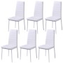 Conjunto de mesa de comedor 7 piezas blanco y negro de vidaXL, muebles para cocinas y comedores - Ref: Foro24-242988, Precio:...