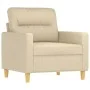 Sillón de tela color crema 60 cm de , Sofás - Ref: Foro24-359221, Precio: 154,12 €, Descuento: %