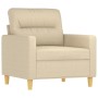 Sillón de tela color crema 60 cm de , Sofás - Ref: Foro24-359221, Precio: 156,70 €, Descuento: %