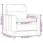 Sillón de tela color crema 60 cm de , Sofás - Ref: Foro24-359221, Precio: 154,12 €, Descuento: %
