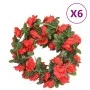 Guirnaldas de flores de Navidad 6 uds rojo 240 cm de , Coronas y guirnaldas - Ref: Foro24-359069, Precio: 13,66 €, Descuento: %