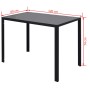Conjunto de mesa de comedor 7 piezas blanco y negro de vidaXL, muebles para cocinas y comedores - Ref: Foro24-242988, Precio:...