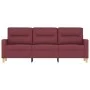 Sofá de 3 plazas de tela rojo tinto 180 cm de , Sofás - Ref: Foro24-359249, Precio: 266,39 €, Descuento: %