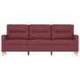 Sofá de 3 plazas de tela rojo tinto 180 cm de , Sofás - Ref: Foro24-359249, Precio: 270,33 €, Descuento: %