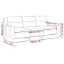 Sofá de 3 plazas de tela rojo tinto 180 cm de , Sofás - Ref: Foro24-359249, Precio: 266,39 €, Descuento: %